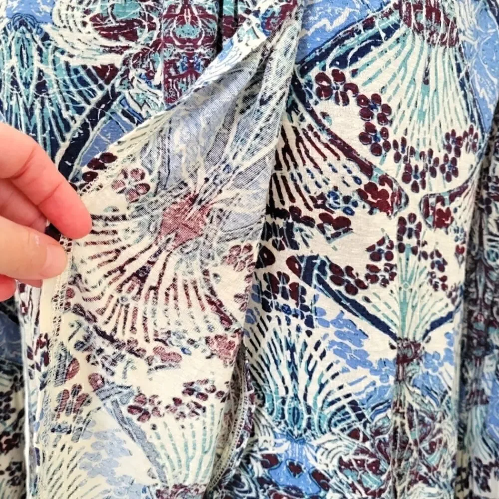 EC FREE PEOPLE NOUVEAU TULIP FRONT BOHO TOP SZ. L